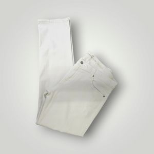 7 for All Mankind Jeans Womens 40 White Standard Stretch‎ Denim Straight Leg